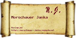 Morschauer Janka névjegykártya